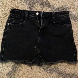 ZARA black denim skirt